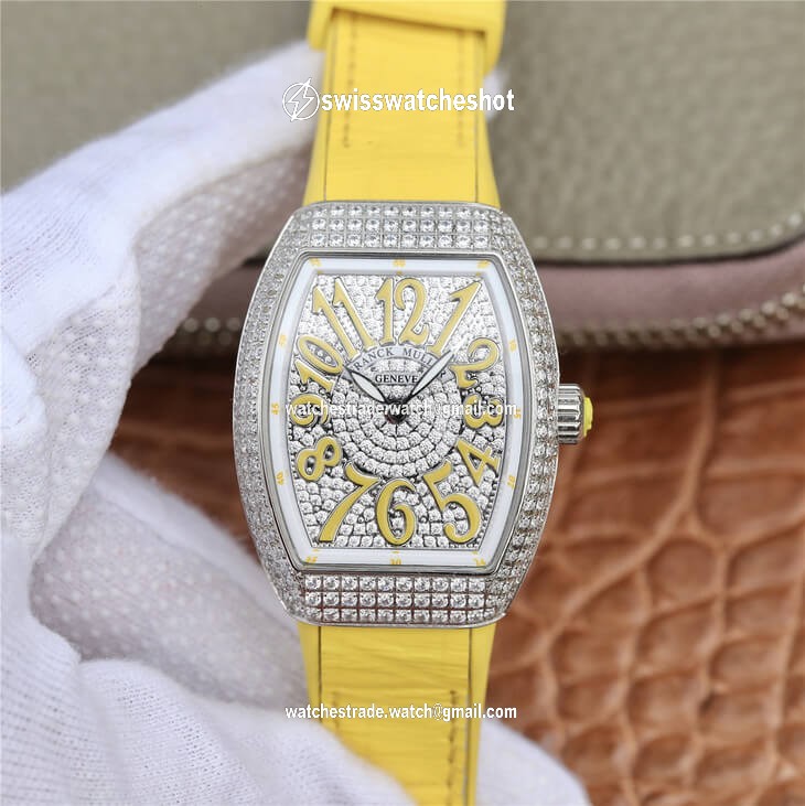 Franck Muller Vanguard Ladies ABF Factory Cowhide Strap Franck Muller Vanguard Ladies ABF Factory Cowhide Strap