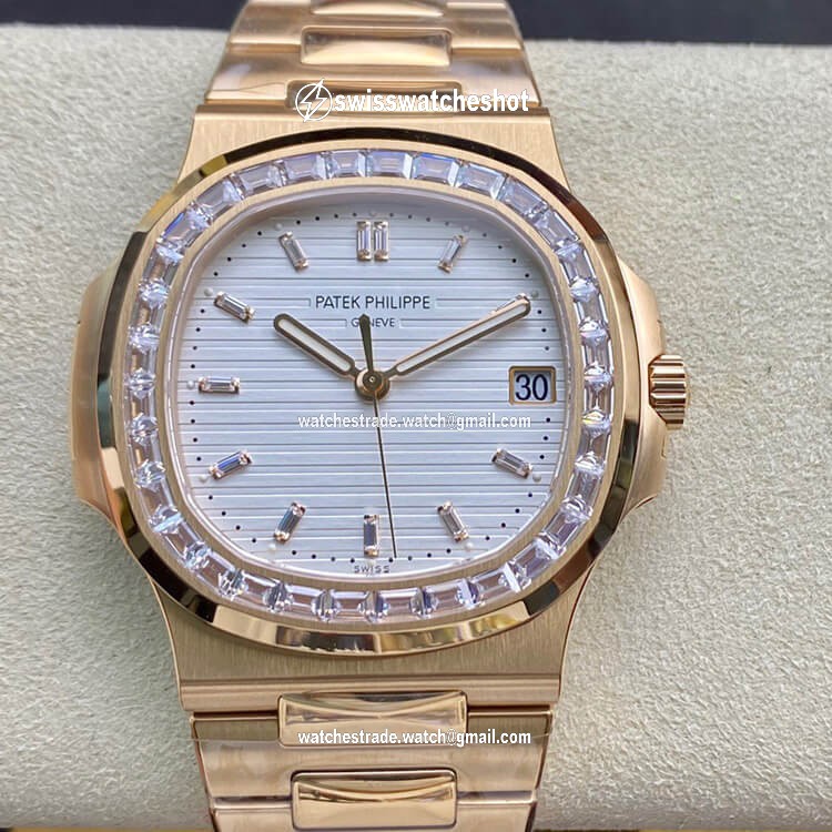 Patek Philippe Nautilus PPF Factory Rose Gold White Dial Patek Philippe Nautilus PPF Factory Rose Gold White Dial
