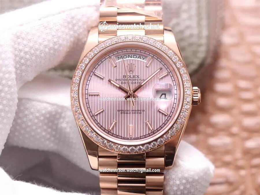 Rolex Day Date M228345RBR-0010 EW Factory Rose Gold Rolex Day Date M228345RBR-0010 EW Factory Rose Gold