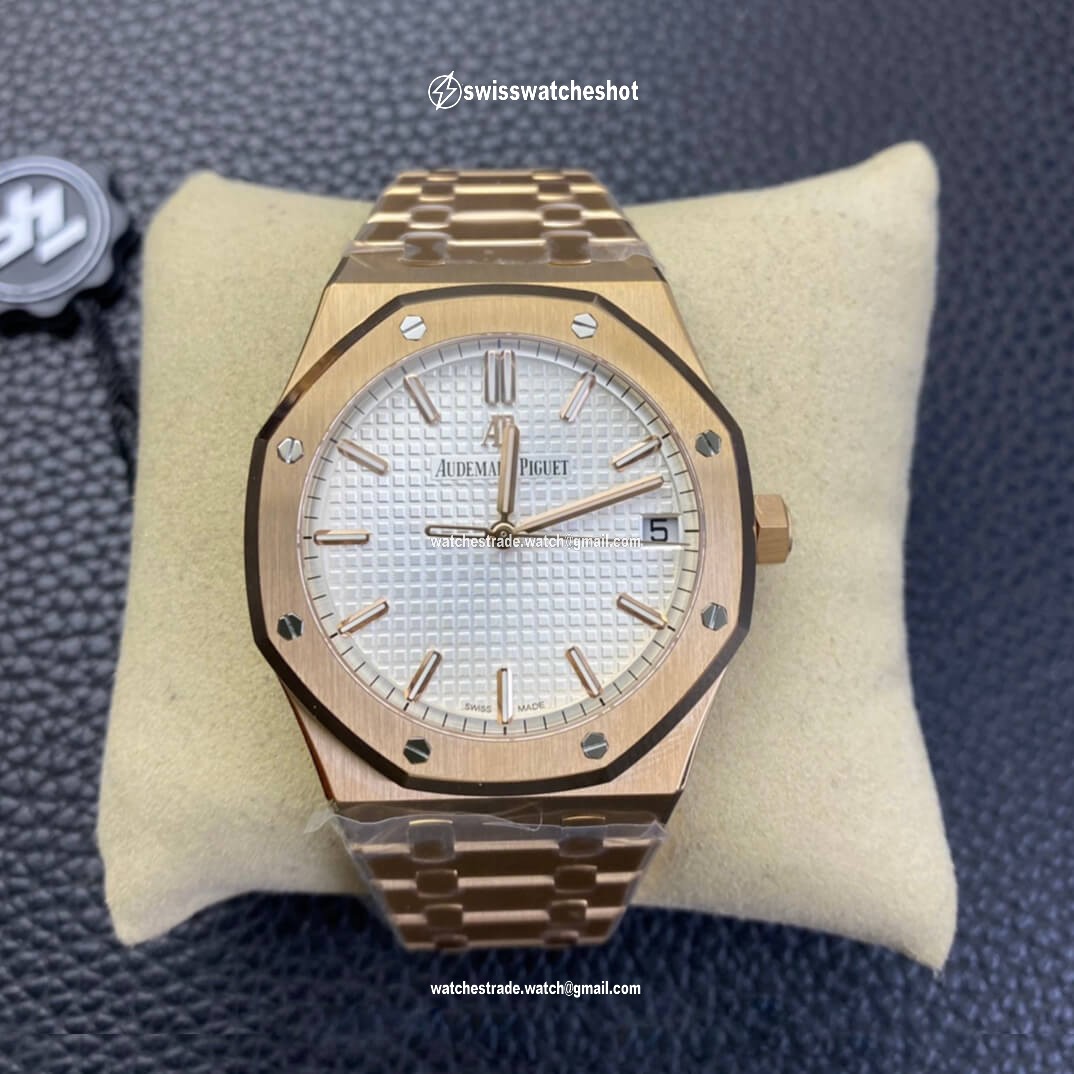 Audemars Piguet Royal Oak 15500 ZF Factory Rose Gold Version White Dial Audemars Piguet Royal Oak 15500 ZF Factory Rose Gold Version White Dial