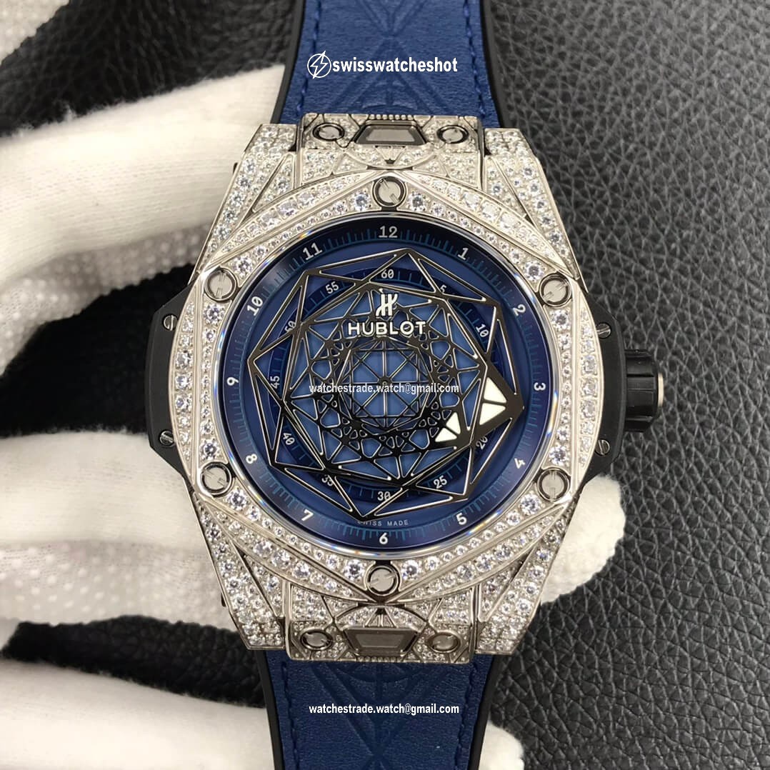 Hublot Big Bang WWF Factory Titanium Full Diamond Case Hublot Big Bang WWF Factory Titanium Full Diamond Case