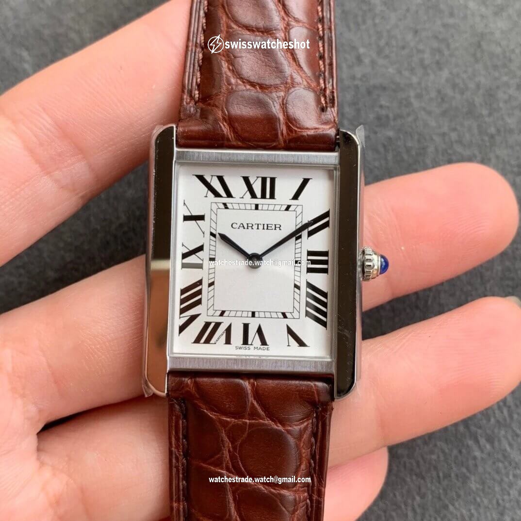 Cartier Tank WSTA0028 K11 Factory Brown Cowhide Strap Cartier Tank WSTA0028 K11 Factory Brown Cowhide Strap