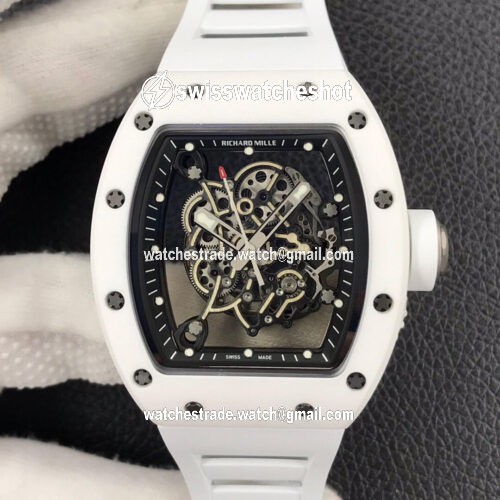 Richard Mille RM055 ZF Factory White Ceramic Richard Mille RM055 ZF Factory White Ceramic