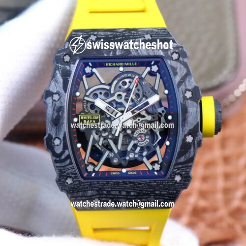 Richard Mille RM35-02 ZF Factory Yellow Rubber Strap Richard Mille RM35-02 ZF Factory Yellow Rubber Strap