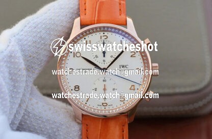 IWC Portuguese ZF Factory Orange Cowhide Strap IWC Portuguese ZF Factory Orange Cowhide Strap