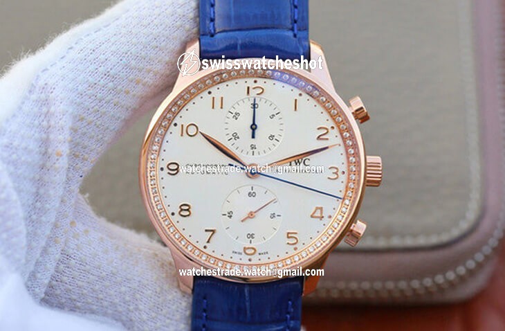IWC Portuguese ZF Factory Blue Cowhide Strap IWC Portuguese ZF Factory Blue Cowhide Strap