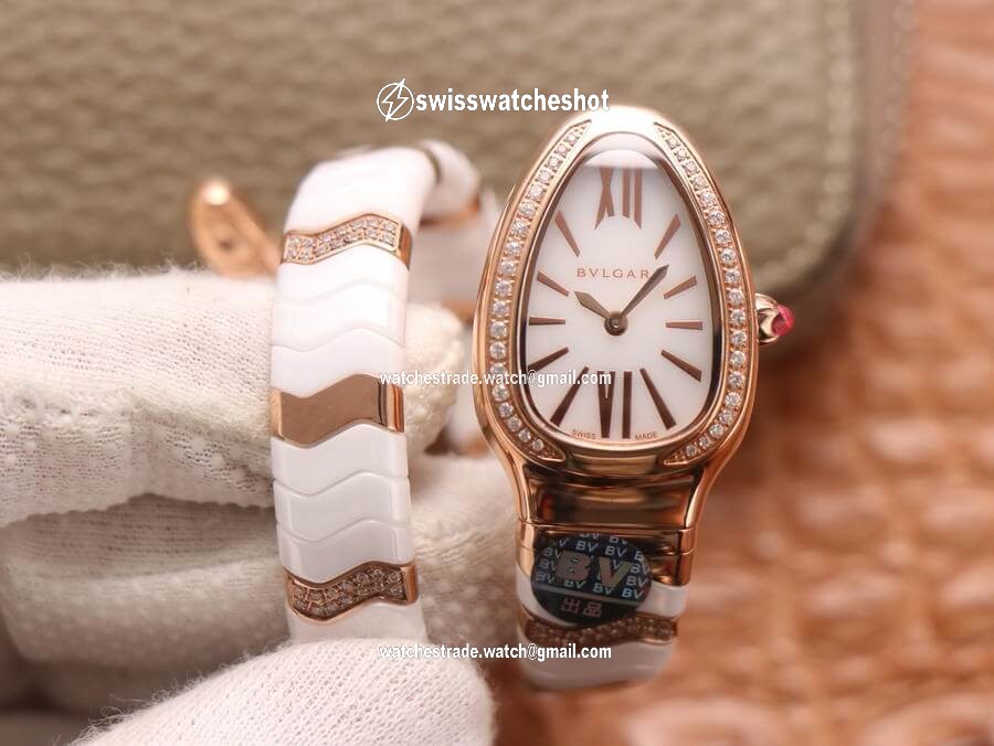 Bvlgari Serpenti 102202 BV Factory Rose Gold White Dial Bvlgari Serpenti 102202 BV Factory Rose Gold White Dial