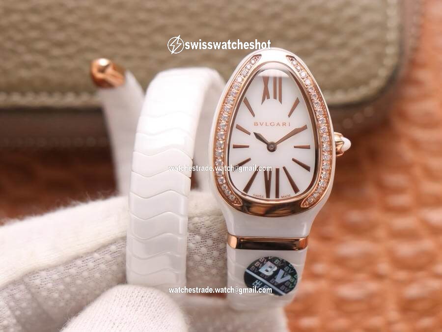 Bvlgari Serpenti 102613 BV Factory White Ceramic Dial Bvlgari Serpenti 102613 BV Factory White Ceramic Dial