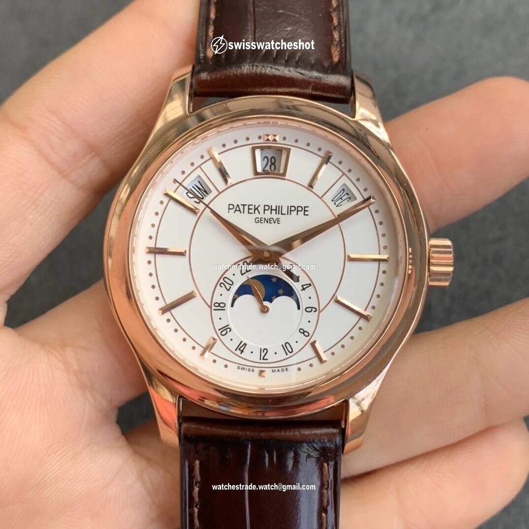 Patek Philippe Complications 5205R-001 GR Factory Rose Gold Milky White Dial Patek Philippe Complications 5205R-001 GR Factory Rose Gold Milky White Dial