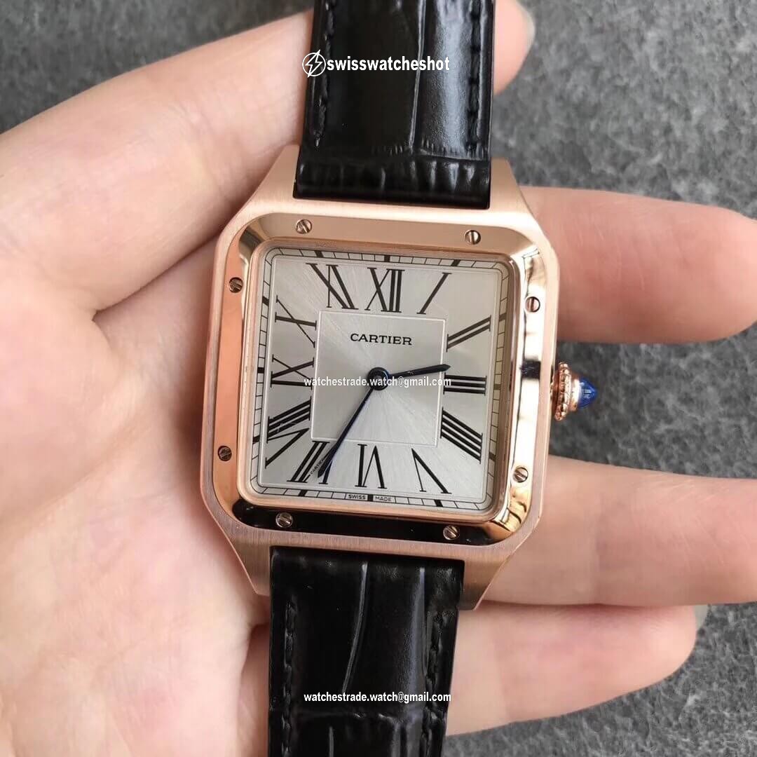 Cartier Santos WGSA0021 Rose Gold Silver Dial Cartier Santos WGSA0021 Rose Gold Silver Dial