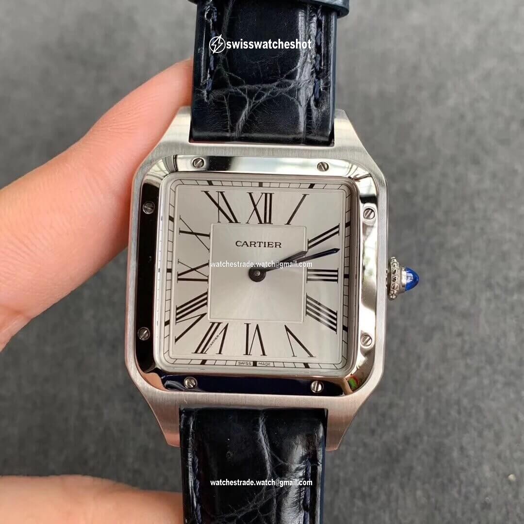 Cartier Santos WSSA0022 Blue Cowhide Strap Cartier Santos WSSA0022 Blue Cowhide Strap