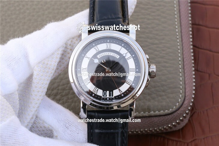Breguet Marine 5817 Black Dial Cowhide Strap Breguet Marine 5817 Black Dial Cowhide Strap
