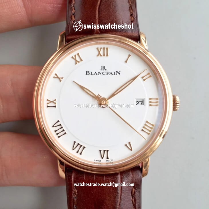 Blancpain Villeret 6651-3642-55B ZF Factory Rose Gold White Dial Blancpain Villeret 6651-3642-55B ZF Factory Rose Gold White Dial