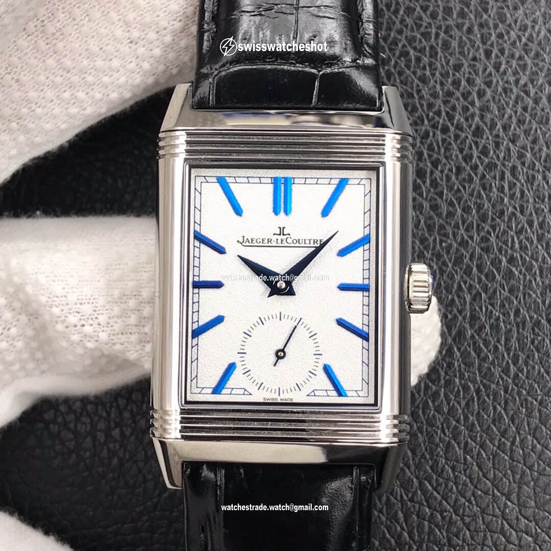 Jaeger LeCoultre Reverso Tribute Double-sided Double Time Zone Flip MG Factory White Dial Jaeger LeCoultre Reverso Tribute Double-sided Double Time Zone Flip MG Factory White Dial