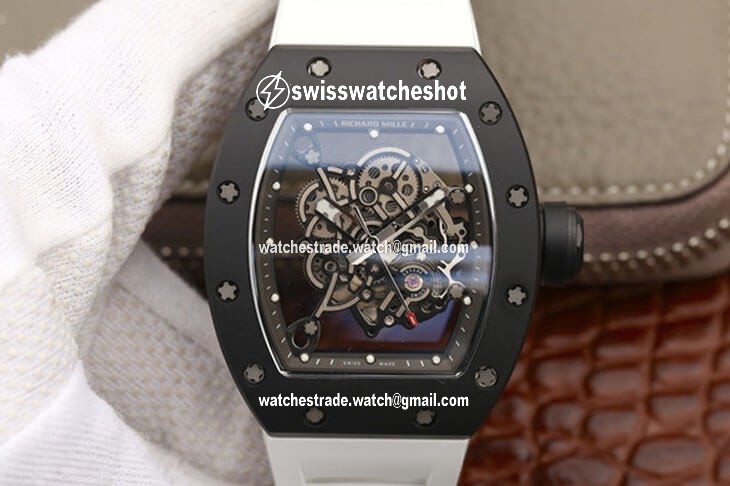 Richard Mille RM055 KV Factory Ceramics White Strap Richard Mille RM055 KV Factory Ceramics White Strap