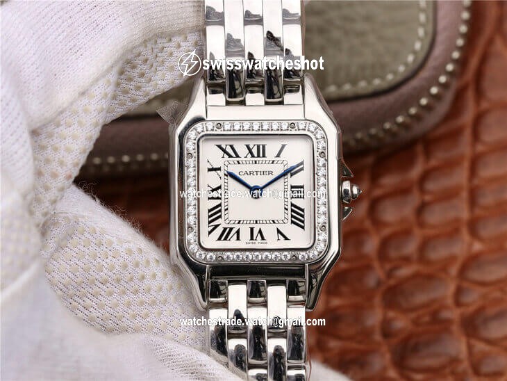 Cartier Panthere De Medium Ladies W4PN0008 GF Factory Silver Dial Cartier Panthere De Medium Ladies W4PN0008 GF Factory Silver Dial
