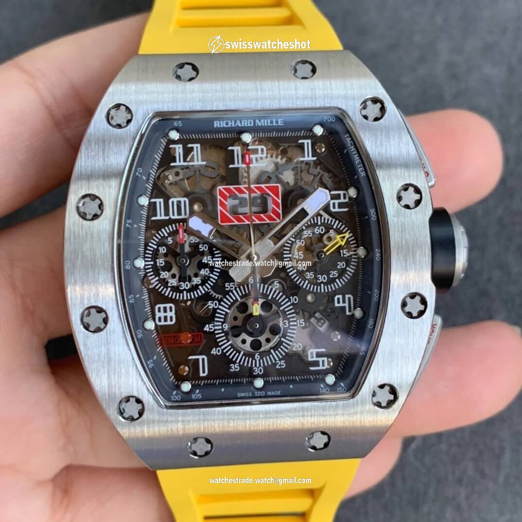 Richard Mille RM11 KV Factory Titanium Yellow Strap Richard Mille RM11 KV Factory Titanium Yellow Strap