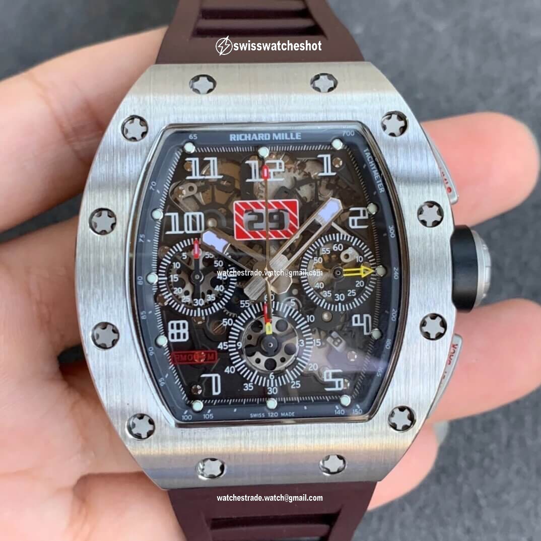Richard Mille RM11 KV Factory Titanium Brown Strap Richard Mille RM11 KV Factory Titanium Brown Strap