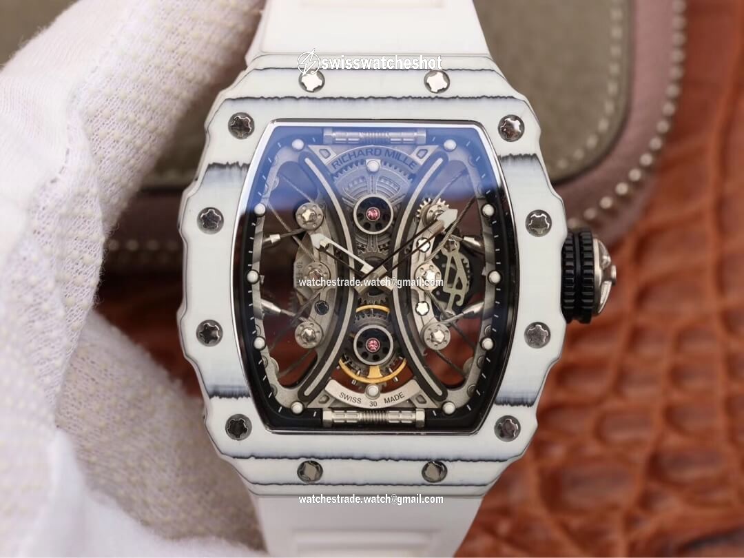Richard Mille RM53-01 KV Factory White TPT Carbon Fiber Skeleton Dial Richard Mille RM53-01 KV Factory White TPT Carbon Fiber Skeleton Dial