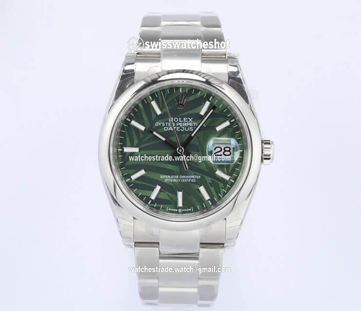 Rolex Datejust M126200-0020 EW Factory Olive Green Palm Leaf Pattern Dial Rolex Datejust M126200-0020 EW Factory Olive Green Palm Leaf Pattern Dial