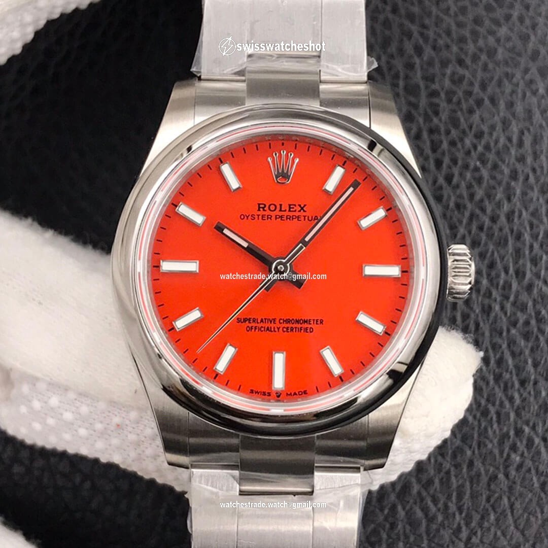 Rolex Oyster Perpetual M277200-0008 31MM EW Factory Coral Red Dial Rolex Oyster Perpetual M277200-0008 31MM EW Factory Coral Red Dial