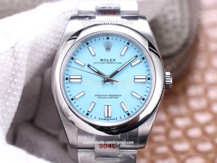 Rolex Oyster Perpetual M124300-0006 41MM EW Factory Turquoise Blue Dial Rolex Oyster Perpetual M124300-0006 41MM EW Factory Turquoise Blue Dial