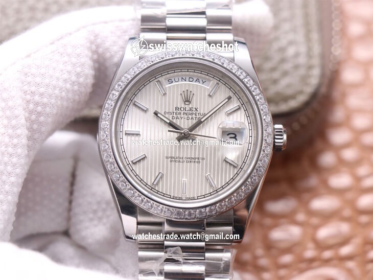 Rolex Day-Date M228349RBR-0007 EW Factory Silver Dial Rolex Day-Date M228349RBR-0007 EW Factory Silver Dial