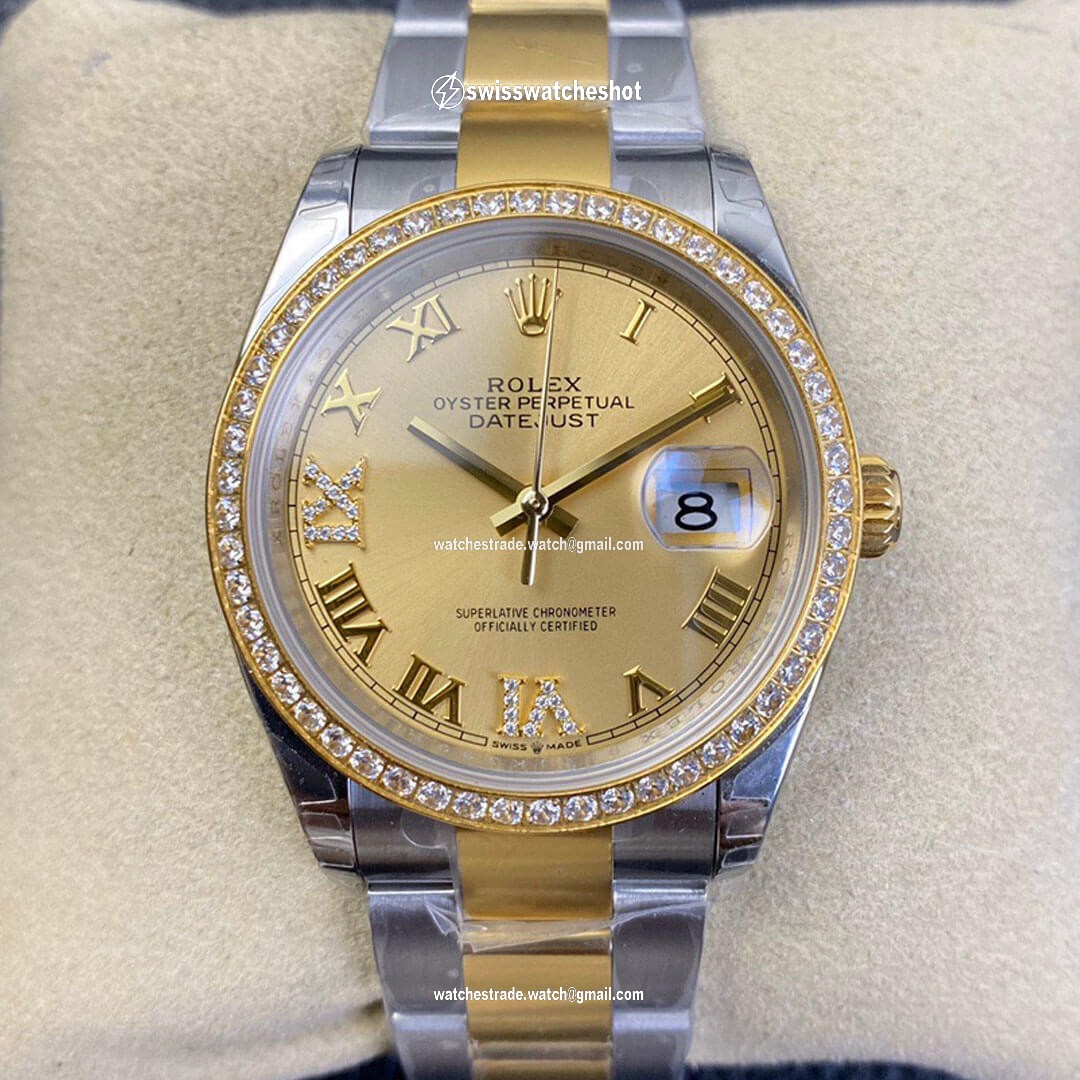 Rolex Datejust 126283 EW Factory Diamond Gold Dial Rolex Datejust 126283 EW Factory Diamond Gold Dial