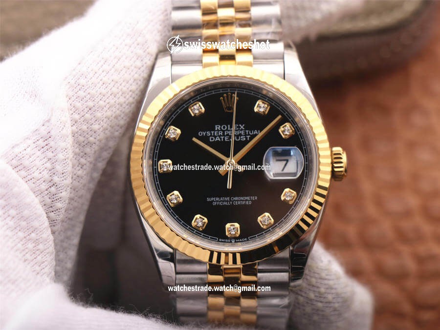 Rolex Datejust M126233-0021 EW Factory Diamond Black Dial Rolex Datejust M126233-0021 EW Factory Diamond Black Dial