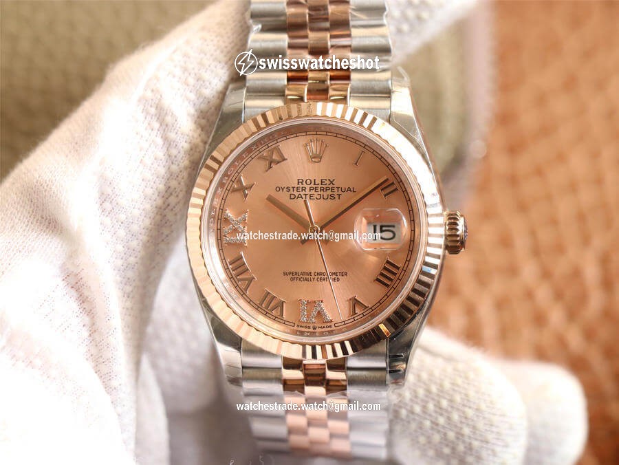 Rolex Datejust M126231-0027 EW Factory Diamonds Rose Gold Dial Rolex Datejust M126231-0027 EW Factory Diamonds Rose Gold Dial