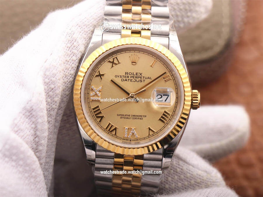 Rolex Datejust 126233 EW Factory Diamond Gold Dial Rolex Datejust 126233 EW Factory Diamond Gold Dial