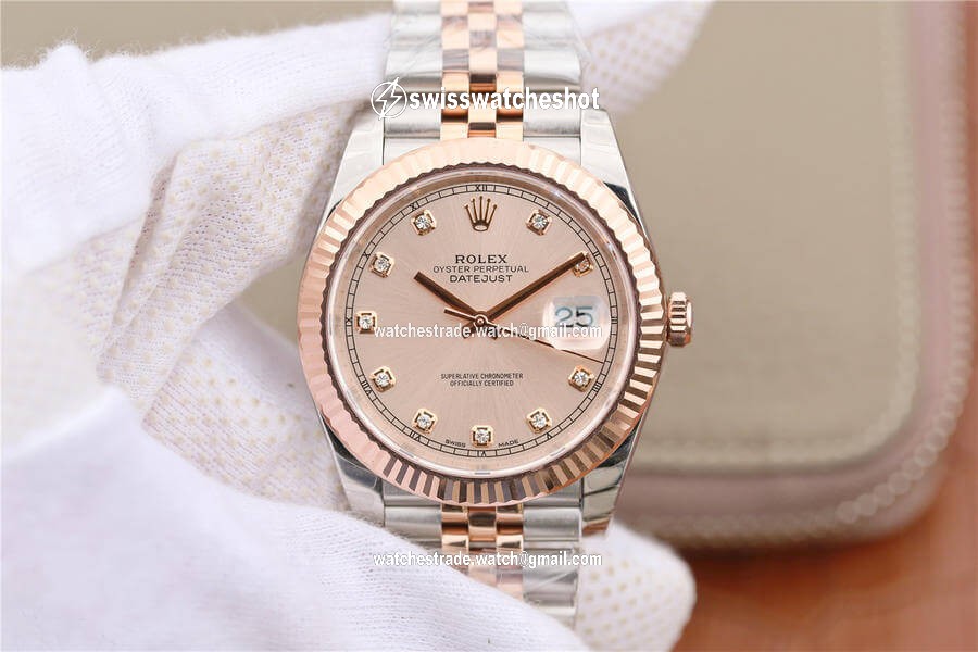 Rolex Datejust M126331-0008 EW Factory Rose Gold Sundust Dial Rolex Datejust M126331-0008 EW Factory Rose Gold Sundust Dial
