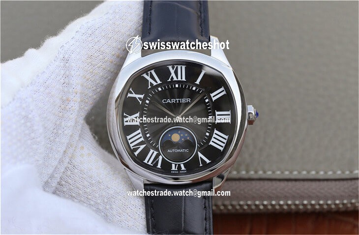 Drive De Cartier Moonphase WGNM0009 Black Dial Drive De Cartier Moonphase WGNM0009 Black Dial