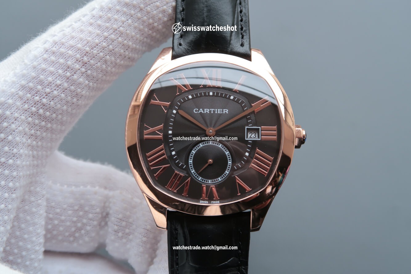 Drive De Cartier WGNM0004 V6 Factory Rose Gold Grey Dial Drive De Cartier WGNM0004 V6 Factory Rose Gold Grey Dial