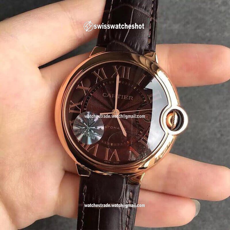 Ballon Bleu De Cartier W6920037 V6 Factory Chocolate Color Dial Ballon Bleu De Cartier W6920037 V6 Factory Chocolate Color Dial
