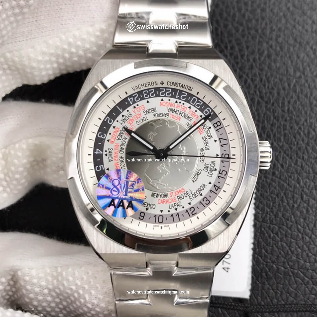 Vacheron Constantin Overseas 7700V/110A-B129 World Time 8F Factory Silver Gray Dial Vacheron Constantin Overseas 7700V/110A-B129 World Time 8F Factory Silver Gray Dial