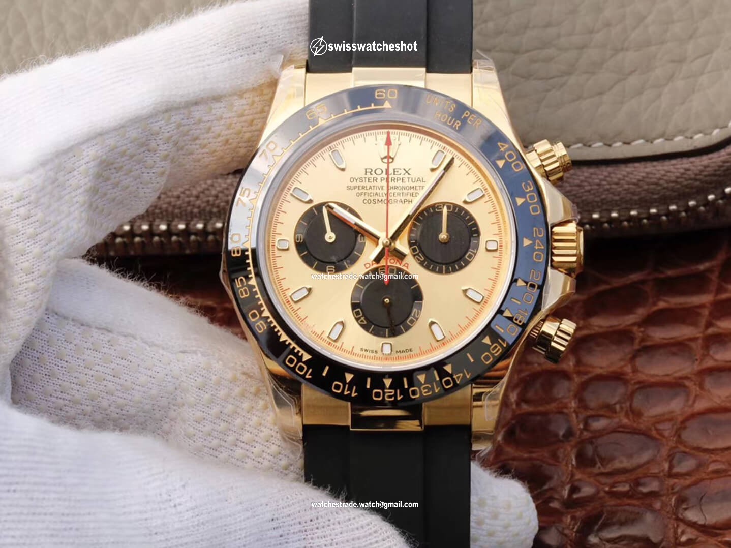 Rolex Daytona Cosmograph 116518ln JH Factory V6 Yellow Gold Black Chronograph Rolex Daytona Cosmograph 116518ln JH Factory V6 Yellow Gold Black Chronograph