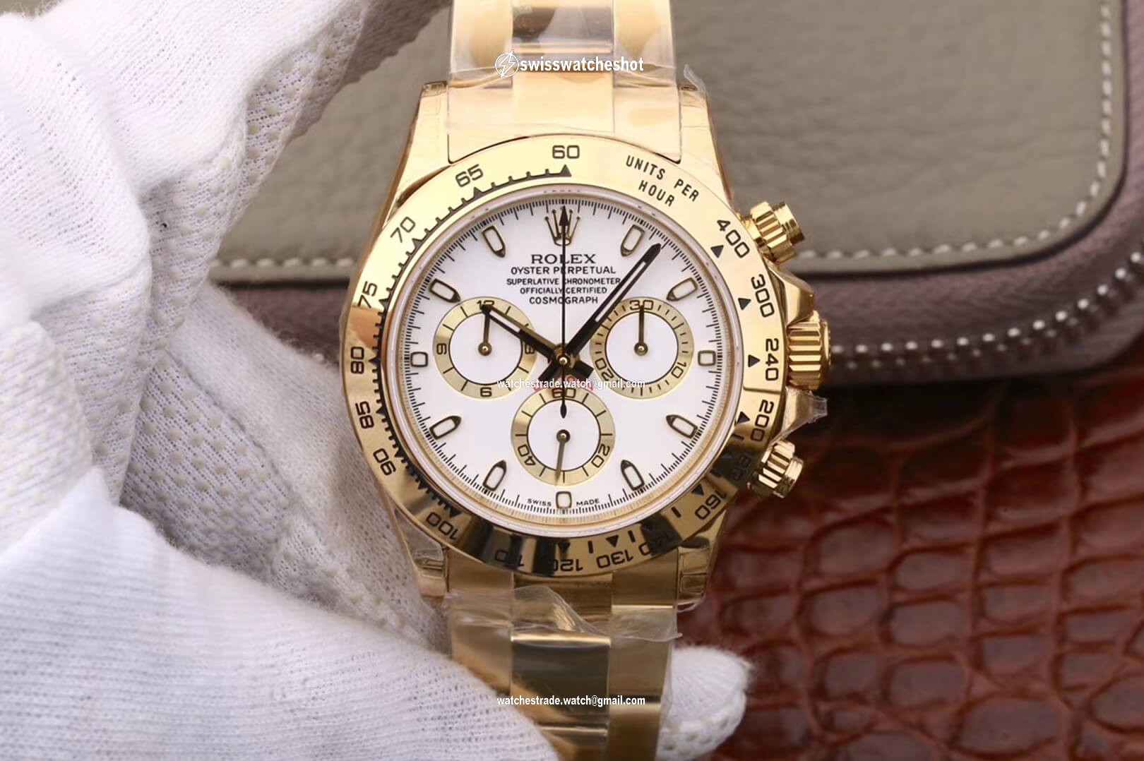 Rolex Daytona Cosmograph M116508-0001 JH Factory Yellow Gold White Dial Rolex Daytona Cosmograph M116508-0001 JH Factory Yellow Gold White Dial