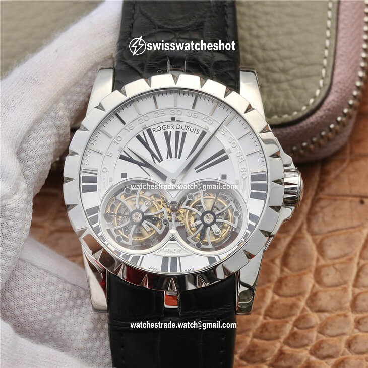 Roger Dubuis Excalibur RDDBEX0250 JB Factory Tourbillon White Dial Roger Dubuis Excalibur RDDBEX0250 JB Factory Tourbillon White Dial