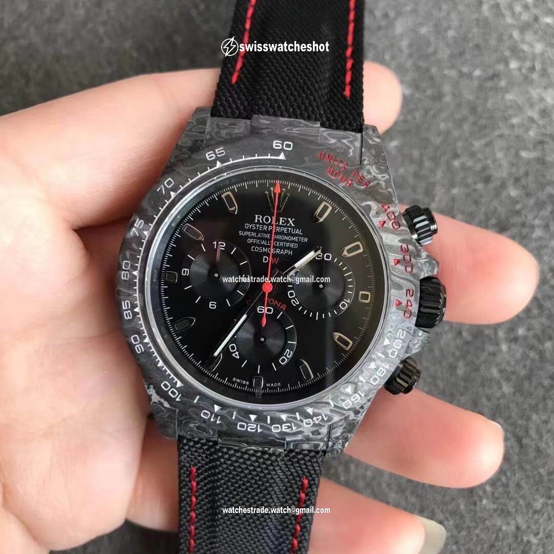 Rolex Daytona Cosmograph Carbon Fiber Diw Customized Version Noob Factory Black Dial Rolex Daytona Cosmograph Carbon Fiber Diw Customized Version Noob Factory Black Dial