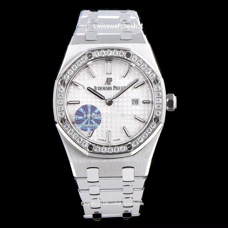 Audemars Piguet Royal Oak Quartz 67651ST.ZZ.1261ST.01 JF Factory White Dial Audemars Piguet Royal Oak Quartz 67651ST.ZZ.1261ST.01 JF Factory White Dial
