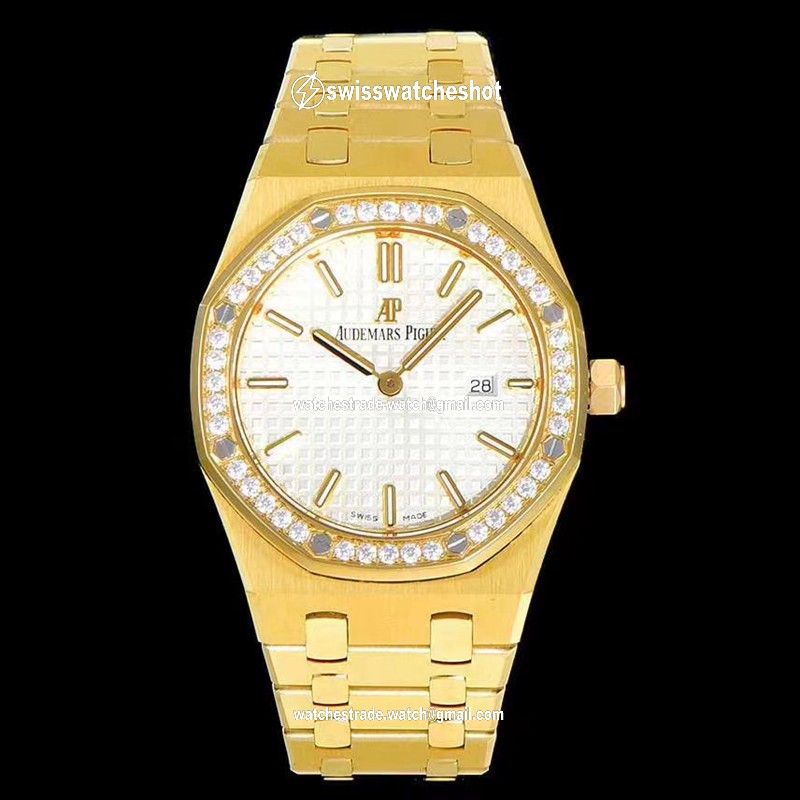 Audemars Piguet Royal Oak Quartz 67651BA.ZZ.1261BA.01 JF Factory Yellow Gold Diamond Audemars Piguet Royal Oak Quartz 67651BA.ZZ.1261BA.01 JF Factory Yellow Gold Diamond