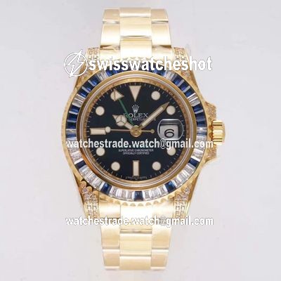 Rolex GMT Master II 116758 SAru ROF Factory Blue White Diamond Rolex GMT Master II 116758 SAru ROF Factory Blue White Diamond
