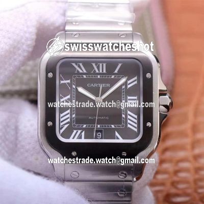 Cartier Santos de Large WSSA0037 V6 Factory Gray Dial Cartier Santos de Large WSSA0037 V6 Factory Gray Dial