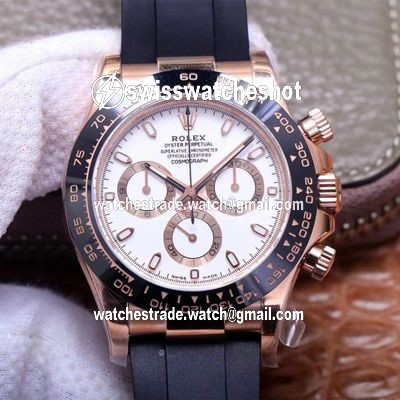 Rolex Daytona M116515LN-0019 Noob Factory White Dial 4130 Movement Rolex Daytona M116515LN-0019 Noob Factory White Dial 4130 Movement