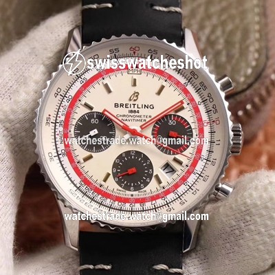 Breitling Navitimer 1 B01 Chronograph 43 TWA Edition AB01219A1G1X1 V9 Factory Silver Dial Breitling Navitimer 1 B01 Chronograph 43 TWA Edition AB01219A1G1X1 V9 Factory Silver Dial