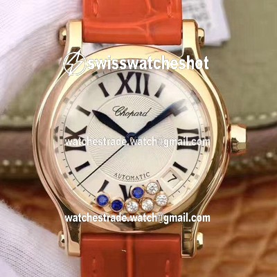 Chopard Happy Sport 274808 Rose Gold Diamonds YF Factory White Dial Chopard Happy Sport 274808 Rose Gold Diamonds YF Factory White Dial
