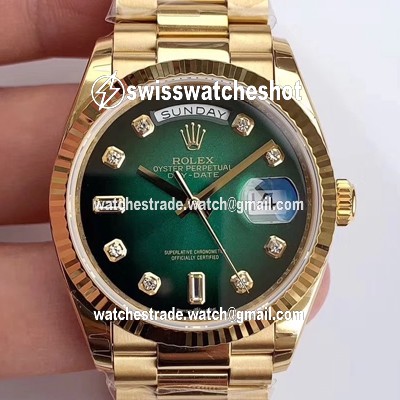 Rolex Day-Date M128238-0069 Yellow Gold EW Factory Gradual Green Dial Rolex Day-Date M128238-0069 Yellow Gold EW Factory Gradual Green Dial