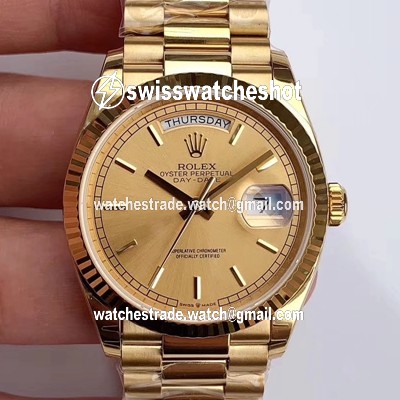 Rolex Day-Date M128238-0045 Yellow Gold EW Factory Champagne Dial Rolex Day-Date M128238-0045 Yellow Gold EW Factory Champagne Dial