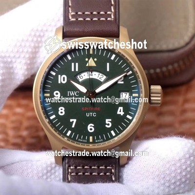 IWC Pilot Spitfire UTC MJ271 IW327101 ZF Factory Green Dial IWC Pilot Spitfire UTC MJ271 IW327101 ZF Factory Green Dial